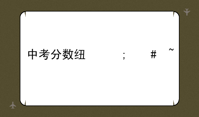 中考分数线怎么查
