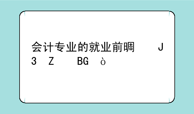 会计专业的就业前景和方向？