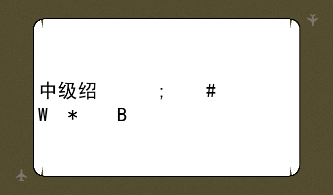 中级经济师考试报名