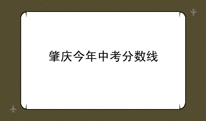 肇庆今年中考分数线