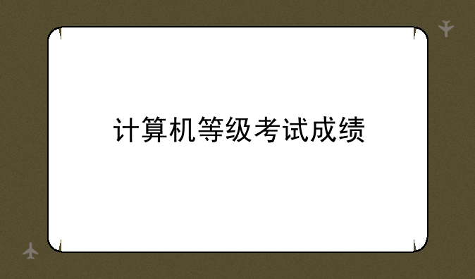 计算机等级考试成绩