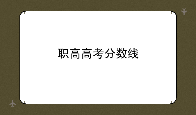 职高高考分数线
